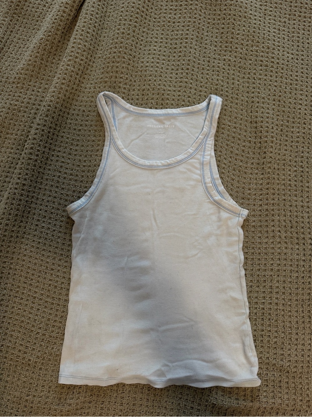 American Eagle Outfitters Light Blue Ribbed Tank Top